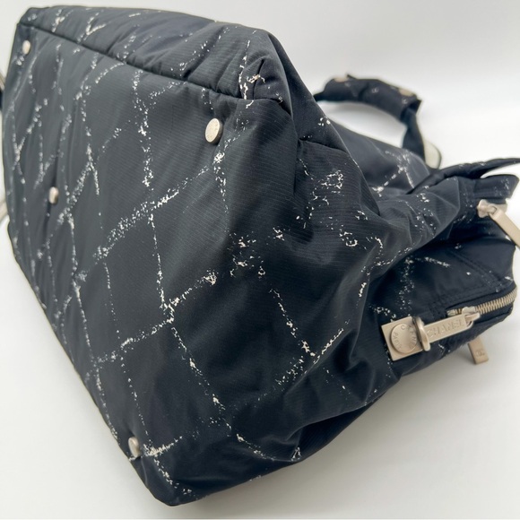 CHANEL Travel Line  Nylon Weekender Travel Bag Black - Picture 8 of 16